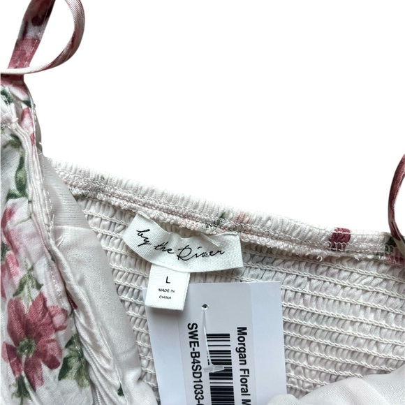 NWT By The River Charming Floral Midi Dress Bow Tiered Cottagecore Easter Deess - Picture 10 of 12